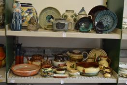 A good collection of studio pottery and motto ware etc.
