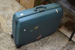 An old Samsonite suitcase.
