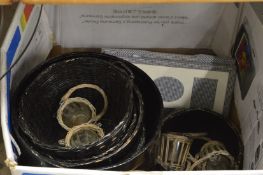 Wicker baskets, photo frame etc.