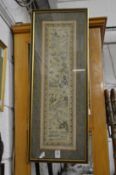Chinese embroidery, framed and glazed.