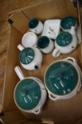 Small group of Denby Green Wheat china.