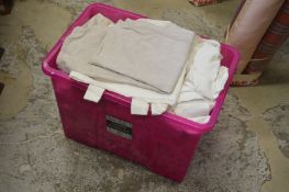 Large quantity of textiles.