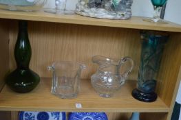 Glass vases etc.