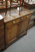 A mahogany sideboard.