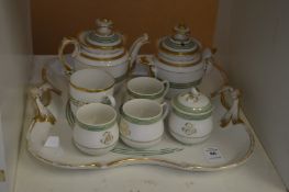 A porcelain part cabaret service.