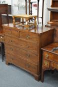 A 19th century mahogany straight front chest of drawers.