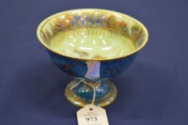 A Wedgwood Fairyland lustre small pedestal bowl.
