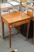 A 19th century mahogany single drawer side table.
