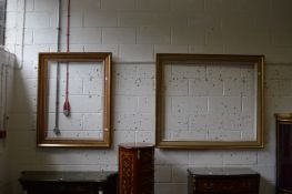 Two large picture frames, rebate sizes 123cm x 102cm and 100cm x 73cm.