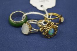 A group of decorative rings.