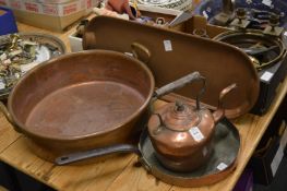 Various copper ware.