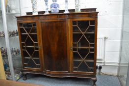 A mahogany three door side cabinet.