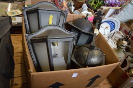 Decorative pair of wall lights and similar items.