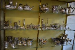 Miscellaneous collection of silver plated items.