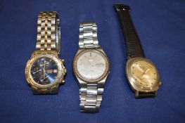 Three gents wristwatches.