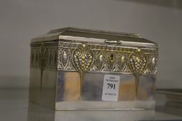 A W M F silver plated casket.