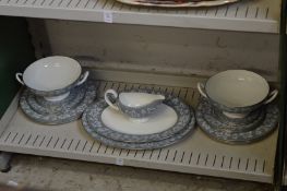 A small collection of Wedgwood Moselle dinnerware.