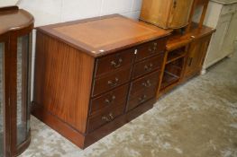 Reproduction mahogany four drawer filing chest.