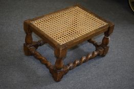 A small oak stool.