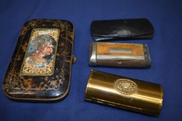 Tortoiseshell cigar case, snuff box etc.