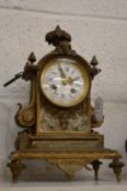 A French ormolu mantel clock.