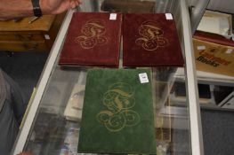 Three albums containing 'progressive proof stamps'.