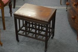 An unusual mahogany music seat/Canterbury.