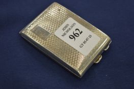 An engine turned silver matchbook holder, Birmingham 1932.