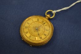 A small pocket watch, the case stamped 10C.