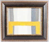 MAURICE COCKRILL (1936-2013) 'Yellow Bridge with grey columns' oil on canvas, inscribed and signed