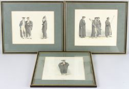 AFTER THOMAS UNWINS portrait studies, 'Vice Chancellor, Esquire Beadle, Yeoman Beadle, Verger' '