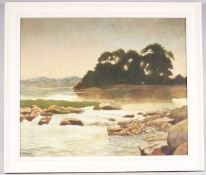 VIVIAN BEWICK (1912-1999) River and woodland landscapes, pair of oils on canvas, inscribed verso,