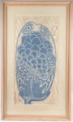 WILLIAM A JANSON (20TH CENTURY) 'Pollen Tube discharge in an Orchid' limited edition block print,