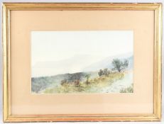 CRAWFORD CONYBEARE Misty coastal landscape, watercolour, signed, 24cm x 34cm