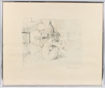 BERNARD DUNSTAN 'The Bedroom' lithographic print, signed in pencil, number 96/120 artists label