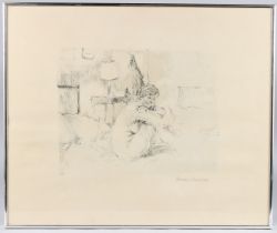 BERNARD DUNSTAN 'The Bedroom' lithographic print, signed in pencil, number 96/120 artists label