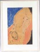 JOHN EMANUEL Nude, mixed media, 52.5cm x 35cm