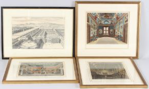 P STEPHANOFF 'Second drawing Room, Buckingham House' two other early 19th century coloured