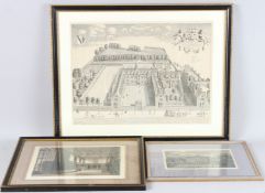 DAVID LOGGAN (1635-1692) View of Sidney Sussex College, Cambridge, engraving, 34.5cm x 46cm and R.