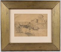 LEONARD RUSSELL SQUIRRELL 'Marseilles' pencil sketch, signed, inscribed and dated 26.4.27 18cm x