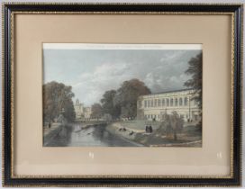 EARLY 19TH CENTURY VIEW OF THE UNIVERSITY OF CAMBRIDGE 'Trinity College Library and St John's