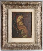 AFTER GEORGIO DE CHIRICO Madonna and child, oil on panel, 40cm x 30cm