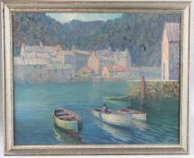 ATTRIBUTED TO EDWARD ELLIOTT West Country harbour, oil on canvas, signed, bears name on stretcher,
