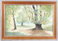 RICHARD THORNDICK two views of figures in woodland glades, pair of watercolours, both signed, 32.5cm