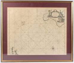 GRENVILLE COLLINS. Map of the Isles of Scilly and the far south west of Cornwall, 17th century