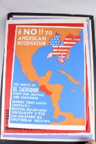 THREE 1970's POLITICAL ACTIVIST POSTERS Including opposition to American intervention in El