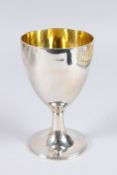 A GEORGE III SILVER GILT WINE GOBLET, London 1798, maker SH, 6in high.