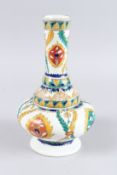 A TURKISH OTTOMAN KUTAHYA VASE. 11ins high.