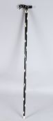 A BONE INLAID ISLAMIC WALKING STICK