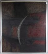 HAKKI ANLI (1906 - 1991) TURKISH ABSRACT OIL ON CANVAS 40ins x 36ins